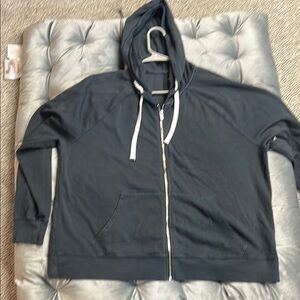 Athleta grey-blue Zip-Up Hoodie